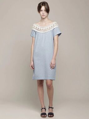 A.P.C. • Oxford Shift Dress in Bleu